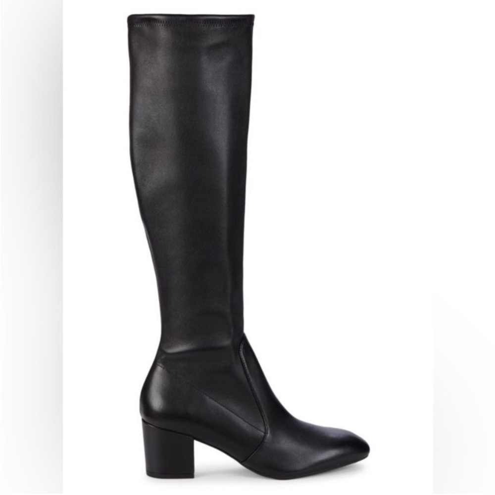 Stuart Weitzman Liviana Black Leather Boot - Picture 2 of 10